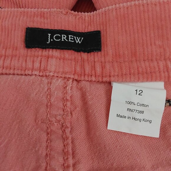 NWOT J. Crew Corduroy Mid-Rise Critters Ducks Pink Bootcut Pants -12 - Picture 8 of 9